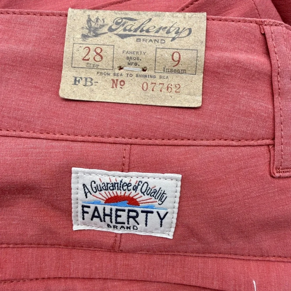 Faherty Hybrid Shorts Mens 28 Venice Red All Day Short 9
